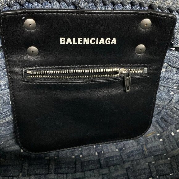 Auth BALENCIAGA Bistro XS Basket 671342 Blue Denim - Tote Bag - Picture 14 of 16